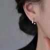 Pendientes de gota de agua de plata esterlina S999 2024, nuevos pendientes para niñas, moda de alta gama, explosiones, pendientes de nicho de lujo ligeros, venta al por mayor