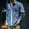 2025 Nueva Camisa a Cuadros de Moda para Hombre Casual de Mezclilla Invierno Manga Larga Elegante Madura Casual
