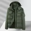 Nueva chaqueta de hombre para exteriores multibolsillos impermeable abrigo casual multibolsillos talla grande grupo de herramientas sistema de logo compra grupal