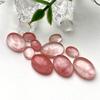 Suministrado Directamente del Fabricante, Venta Caliente Transfronteriza Cabujón Sintético Color Rojo Sandía Forma Ovalada Piedra Suelta Producto Semi-Terminado Joyería DIY