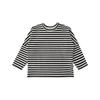 Camiseta de manga larga para niña Wulibuyi primavera y otoño Rayas retro combinable con todo camiseta interior de moda estilo occidental camiseta para niños
