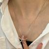 Colar feminino estilo estrela do mar tridimensional, novo estilo, design simples e requintado, moda diária, combinando com corrente de clavícula de alta qualidade