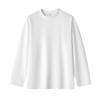 Camiseta de Algodón Puro de Manga Larga para Hombre 2025, Primavera y Otoño, Capa Base Amigable con la Piel, Camisa Casual Versátil de Color Sólido