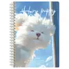 Caderno Quadrado Partner Coil Desenho Animado Fofo Caderno A5 Caderno Espesso com Linha Horizontal Bloco de Notas Diário Caderno Atacado
