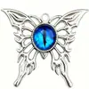 Collar con colgante de ojo de diablo de diseño nicho nuevo de exportación europea y americana, collar de acero inoxidable de mariposa de estilo gótico