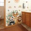M16061-YJ adesivos de parede criativos de animais de desenho animado para proteção, decoração de quarto infantil, adesivos autoadesivos para parede, atacado