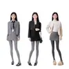Meias finas de veludo cinza de alta qualidade, meias de luxo foscas de alta densidade anti-puxões, leggings para usar por cima para mulheres, outono e inverno