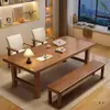 Mesa Grande de Tablero de Madera Maciza para Uso Doméstico, Sala de Estar, Escritorio Largo Grande, Escritorio Simple, Mesa de Trabajo, Mesa de Lectura y Estudio para Múltiples Personas