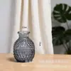 Vaso de Vidro Sódio-Cálcio Personalizado Transfronteiriço, Pote de Armazenamento, Estilo de Padrão em Malha de Luxo Leve, Decoração de Sala de Estar, Armazenamento de Vaso de Flores Estilo Europeu