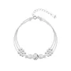 Pulsera de Plata Tres Vidas Tres Mundos para Niñas, Lujo Ligero Nicho Exquisita 99 Bolas de Transferencia, Regalo Popular de Cumpleaños para Novia