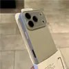 Adequado para a Nova Capa de Celular Estilo Ins Cinza Titânio com Textura de Lichia para Apple 17 Pro iPhone