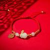 Mismo Bueno de Celebridad de Internet Pulsera de Cacahuete Marca de la Suerte Diseño de Nicho ins Pulsera Versátil Elegante Retro Regalo para Mejor Amiga