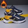 Sapatos Masculinos Transfronteiriços Sapatos de Couro para Outono e Inverno 2024 Tênis Infantil Impermeável Quente com Forro de Lã Sapatos de Algodão Infantis