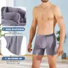 Cueca Boxer Masculina de Fibra de Bambu Europeia e Americana Estendida Esportiva Respirável Antibacteriana Cintura Baixa Confortável Roupa Íntima Tamanho Grande Personalização
