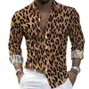 Camisa de botões estampada de leopardo europeia e americana da Amazon, blusa feminina estampada nova