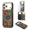 Funda Magnética de Carga con Bordado de Corcho Denior para iPhone 17 Pro Max, iPhone 18 Pro, Funda de Cuero a Prueba de Golpes