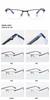 Nuevo espejo óptico para cejas moda espejo anti-luz azul rostro modificado negocios marco metálico gafas 68051