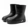Japón y Corea del Sur Botas de Lluvia Transfronterizas para Mujer Lindas Botas de Agua de Caña Media Zapatos de Goma para Estudiante Botas de Agua Antideslizantes Botas de Lluvia Impermeables Biseladas Impermeables