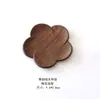 Porta-copos de Nogueira Preta, Acessórios Retro Estilo Chinês para Fotografia de Alimentos e Doces, Porta-copos de Chá, Almofadas de Isolamento Térmico, Madeira Maciça