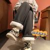 Pantalones Deportivos Casuales Engrosados de Lana de Cordero para Hombre 2025 Invierno Marca de Moda Forrados de Polar Cálidos de Algodón Sueltos Rectos de Pierna Ancha