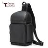 Bolso de Pecho de Cuero de Vaca de Primera Capa Personalizado de Fábrica de Gran Capacidad Bolso de Hombro Casual Bolso de Pecho de Cuero Genuino con Carga USB Se Puede Probar