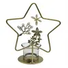 Portavelas de Hierro Estilo Nórdico Forma Creativa de Estrella de Cinco Puntas Portavelas de Aromaterapia Decoración de Escritorio para el Hogar Venta al por Mayor