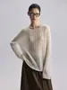 Suéter clásico de punto trenzado estilo KJ, suave y ligero, de cachemira de lyocell, color nube perezosa, 9728 Siyuan
