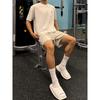 Shorts Deportivos de Fitness para Hombre Estilo Americano Verano Marca de Moda Elegante Color Sólido Baloncesto Running Casual