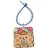 Lindo Burbuja Descompresión Escupiendo Cuadrado Pequeño Animal Regalo Accesorios Llavero Colgante Cadena de Llave Colgante Pequeño Venta al por Mayor