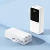 Cargador Portátil Power Bank de 30000 mAh con Carga Súper Rápida de 22.5W Transfronterizo, Portátil con Cables Dobles Integrados y Capacidad Súper Grande
