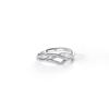 Anillo de Pareja Enredadera de Acacia Plata de Ley Par de Diseño de Nicho Casual para Hombre y Mujer Anillo de Boda Abierto Regalo de Navidad
