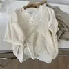 ¡Un Poco de Estilo Chino! Camisa de Encaje Falsa de Dos Piezas de Manga Corta para Mujer 2025 Verano Nuevo Estilo Suave Elegante Estilo Occidental