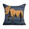Cojín con Estampado de Animales Nórdicos Cojín de Mesita de Noche para Dormitorio Cojín Decorativo para Mirador Funda de Cojín para Sofá Venta al por Mayor Transfronteriza