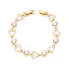 Pulseira Cruz Lucky Europeia e Americana Estilo Doce Coração de Zircônia Pulseira da Moda para Mulheres Meninas