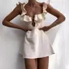 Estação Independente Nova Transfronteiriça Aliexpress 2024 Europeia e Americana Nova Sexy Vestido Saia de Suspensório Franzido para Mulheres