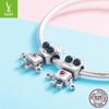 Prata esterlina s925 pulseira contas soltas meninos e meninas personalidade robô DIY pulseira acessórios fabricantes atacado