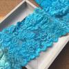 Renda Elástica Estéreo de Fio Prensado com Recorte de Flor Grande Acessórios Largura 14cm Material para Roupas Íntimas DIY
