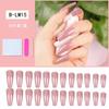 Novo cross-border hot-selling esmalte vestível artesanal cor pura lantejoulas falsas patch de unhas por atacado