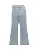 Mh1025 Jeans Estilo Callejero para Mujer de Tiro Alto Acampanados de Mezclilla Moda Urbana Elásticos Ajustados con Bolsillos