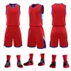 Venta al por mayor de uniformes de baloncesto para fabricantes en stock impresión más número estudiantes de primaria secundaria universidad secado rápido transpirables uniformes de entrenamiento de baloncesto