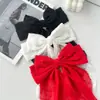 Pinza para el pelo grande de clip de resorte con lazo de satén popular transfronterizo, pasador de color sólido para mujeres, accesorios para el cabello