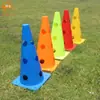 Cono Marcador de 32 cm Obstáculo Entrenamiento de Fútbol Valla Multifuncional Barrera de Agilidad Altura Ajustable Lanqi