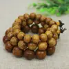 Pulsera de Madera de Melocotonero con Cuerda de Engranaje al por Mayor Tallada con el Mantra de Seis Caracteres Pulsera de Madera Pulsera de Cuentas de Buda para Hombres y Mujeres
