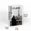 Nova York Londres Paris Simulação Livros Enfeites Hotel Café Decorações Suaves Livros Falsos Criativos Revistas Adereços Modelo de Livro