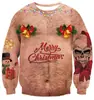Sudadera Redonda de Navidad Más Popular de Amazon 2025 Casual Divertida Sudadera con Estampado 3D para Hombre y Mujer