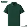 Camisas Polo de Algodão Puro de Alta Qualidade, Roupas de Trabalho, Camisetas de Manga Curta de Seda Gelada para o Verão, Camisas Culturais para Grupos, Logo Impresso Personalizado