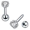 Pendientes de Acero Inoxidable Zirconia de 0.8 mm de Grosor con Diseño Integrado de Cuatro Garras, Pendientes de Bola Retorcida Incrustados con Diamantes, Suministro Directo de Fábrica
