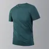 Camiseta Nova de Secagem Rápida de Verão Masculina Tamanho Grande Seda de Gelo Manga Curta Moda Tendência Camiseta Sensação de Frio Roupas para Corrida Esportes Fitness