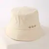 Nuevo Estilo Primavera y Otoño 2025 Sombrero de Pescador Adelgazante para Mujer con Bordado de Cara Sonriente, Sombrero Tipo Cubo con Visera para el Sol y Protección Solar para Hombre en Colores Dulces, Sombrero de Moda