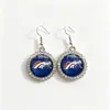 Accesorios de equipo de fútbol de la NFL, aretes redondos vintage europeos y americanos con pedrería, mercancía transfronteriza más vendida, regalos de apoyo para fans
